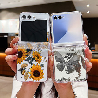 Ốp Lưng Trong Suốt Cho Samsung Galaxy Z Flip 7 Z Flip 7FE Z Flip 6 Z Flip 5 Z Flip 4 Z Flip 3 Full Bản Lề Gấp Vỏ PC Cứng