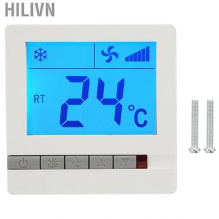 Hilivn Bộ điều chỉnh nhiệt độ kỹ thuật số LCD Máy nén trễ Bộ cuộn dây quạt Bộ điều khiển nhiệt độ cho điều hòa không khí trung tâm