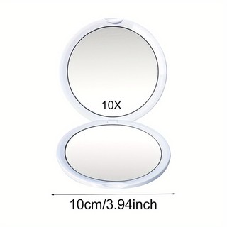 Gương Phóng Đại Trang Điểm 30X Kính Phóng Đại Di Động Có Thể Gập Lại Lưu Trữ Cầm Tay Flip Cover 1X10X20X30X Gương Trang Điểm TRTE