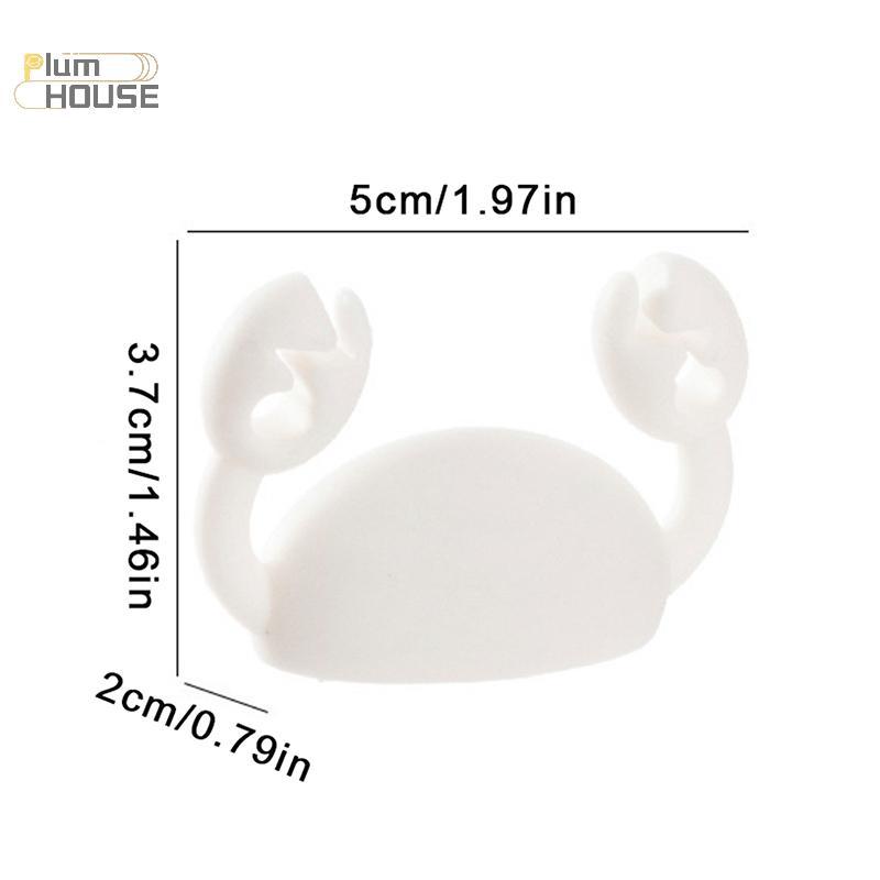 PlumHOUSE Dễ Thương Cua Cáp Tổ Chức Kẹp Cáp Dữ Liệu Đứng Điện Thoại Di Động Cáp Sạc Tổ Chức Fixer Bàn Tự Dính Dây Tidy Giá Đỡ VN