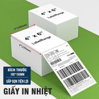 Giấy In Nhiệt  500 Tờ A6 100x150mm Có Keo – Giấy In Bill, Tem Nhãn, Vận Đơn Gửi Hàng Chuyên Dụng