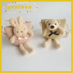 GUSTAVA 1 Túi Đeo Vai Gấu Dễ Thương Ống Hút Nhiều Màu Sắc Mùa Hè