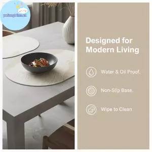 Pufangbliss Phong Cách Bắc Âu Hình Bầu Dục Da PU Placemat Chống Nước Và Chống Dầu Thảm Để Ăn Hàng Ngày Nhà Bếp Sử Dụng VN