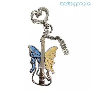 Unstop * Độc Đáo Bướm Bass Guitar Móc Khóa Chủ Đề Âm Nhạc Mát Mẻ Hợp Kim Handmade Cho Nữ Thanh Thiếu Niên Trang Trí Thời Trang