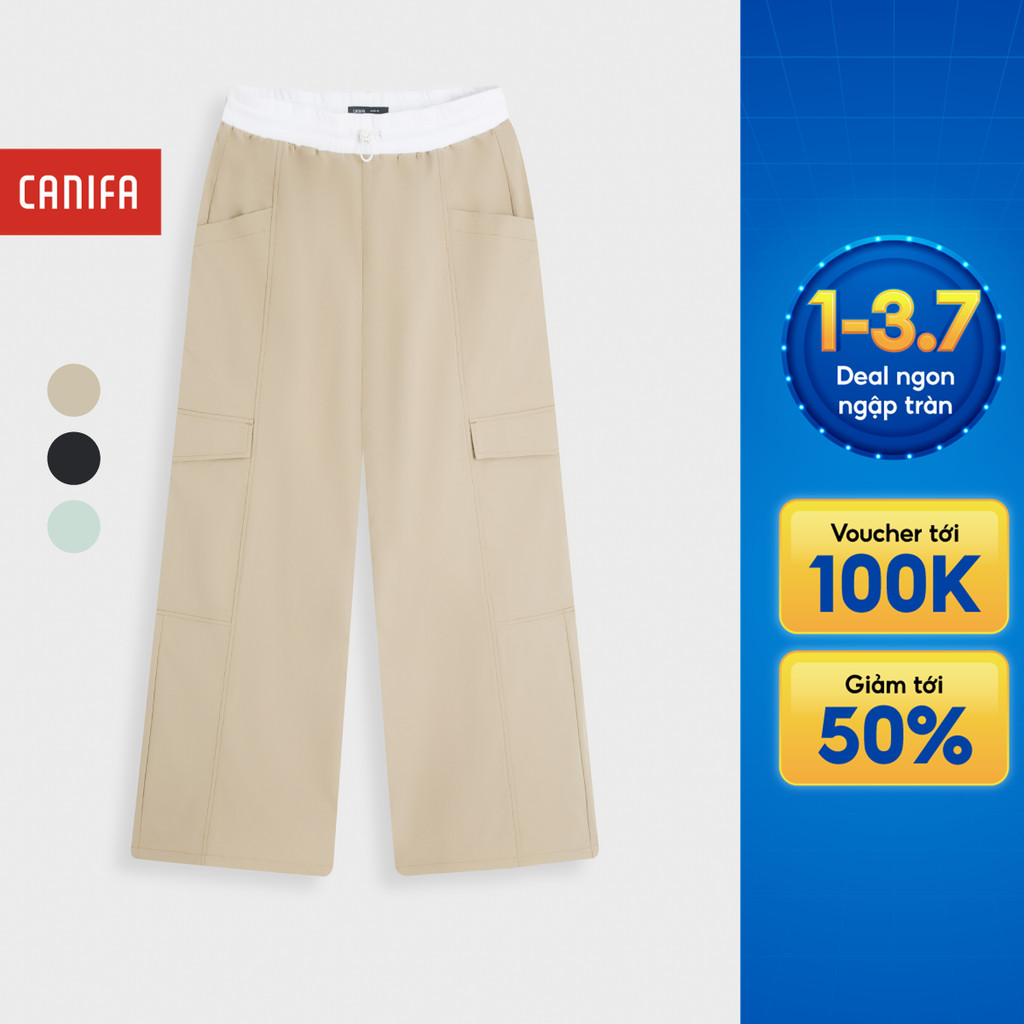 Quần dài nữ CANIFA túi hộp dáng suông 6BP26S006