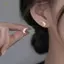 PNPIA- 2 Đôi Bạc Sáng Tạo Đôi Cánh Thiên Thần Nhỏ Bông Tai Dành Cho Nữ Cô Gái CZ Đinh Tiệc Cưới Sang Trọng Tai Trang Sức Quà Tặng Sinh Nhật
