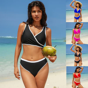 Đồ bơi nữ khâu màu tương phản Đồ bơi Bikini gợi cảm