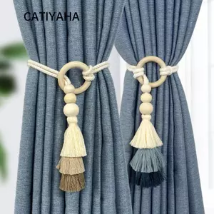 Cà vạt rèm CATIYAHA, Rèm trang trí thanh lịch Holdback, Khóa rèm cửa sổ tua rua đơn giản Trang trí nội thất