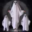 Trang phục Halloween ma trắng có thể tái sử dụng Vải thoáng khí mềm mại In hình dễ thương cho Halloween Cosplay Tri or Treat VN hàng năm