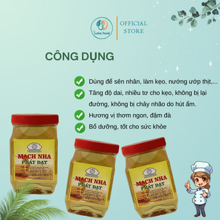 Mạch Nha Phát Đạt 500g - Mạch Nha Vàng Dẻo Thơm Nguyên Liệu Làm Kẹo Nougat, Kẹo Lạc, Sên Nhân Bánh Trung Thu