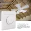 Belleshopp Akozon Bảng Công Tắc Điều Khiển Tốc Độ Cho Quạt Trần AC250V 100W 86X86Mm Thích Hợp Quạt Điện & Đèn