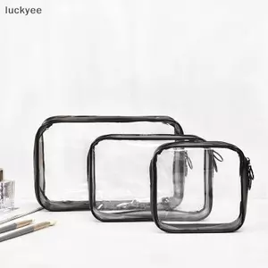 Luckyew Túi Đựng Mỹ Phẩm Trong Suốt PVC Nữ Dây Kéo Trong Suốt Túi Trang Điểm Làm Đẹp Du Lịch Trang Điểm Tổ Chức Bảo Quản Tắm Vệ Sinh Túi Rửa TQ