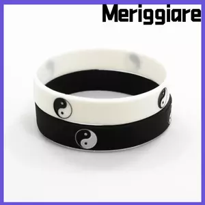 MERIGGIARE Tai Chi Dây Đeo Tay Silicon Thời Trang Dạo Phố Vòng Tay Silicon Tốt Nhất