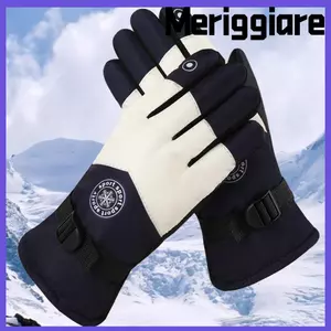 Găng tay tuyết màn hình cảm ứng MERIGGIARE, Găng tay trượt tuyết sang trọng bằng vải Polyester chống trượt, Găng tay ấm áp mùa đông chống thấm nước chất lượng cao Trượt tuyết