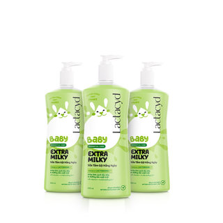 Bộ 3 Chai Sữa Tắm Gội Trẻ Em Lactacyd Baby Extra Milky Làm Sạch Dịu Nhẹ và Dưỡng Ẩm Vượt Trội Size Jumbo 800ml