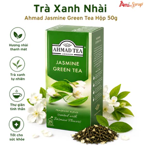 Trà Xanh Nhài Ahmad Jasmine Green Tea Hộp 50g (25 túi lọc trần), Thơm Đậm Vị Nhài