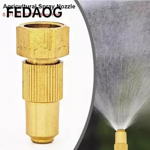 FEDAOG 1 Cái Vòi Phun Bằng Đồng, Vòi Phun Nông Nghiệp Gốm Bằng Đồng 0.8 / 1.0 / 1.2 / 1.5 / 1.8mm, Dụng Cụ Điện Sân Vườn Có Thể Điều Chỉnh Áp Lực Cao Hệ Thống Tưới Cây