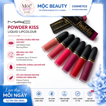 [Chính Hãng] MAC Powder Kiss Lip & Cheek Mousse 5ml | Son Kem Chính Hãng Mịn Lì