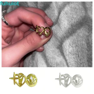 FUHUIOT Răng Grillz, -Plated Hollow Out Heart Răng Cap, Quà Tặng Ngày Lễ Thanh Đúc Thêm Thiết Kế Mặt Mở Có Thể Tái Sử Dụng Răng Trang Sức Rapper