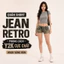 Quần Short Denim Nữ Y2K Thấp Tầng Vintage Bùn Rửa Studded Raw Hem Retro Cotton