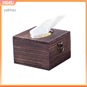 Thai| Hộp Đựng Khăn Giấy Bằng Gỗ Hộp Đựng Khăn Ăn Hộp Đựng Phòng Tắm Văn Phòng Trang Trí Bàn Làm Việc