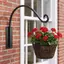 THEGIRL8B Giá đỡ móc treo cây, Móc treo cây màu đen 16 Inch, Móc treo kim loại Sắt chịu lực nặng Móc treo tường chống gỉ Sử dụng trong nhà