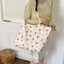SQ11 2026 Mới Gấu Hoa Hai Mặt Túi Tote Hàn Quốc Dễ Thương Và Tươi Túi Đeo Vai Dung Tích Lớn