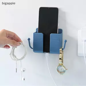 Bigapple Treo Tường Punch-Free Hộp Bảo Quản Tổ Chức Cho Điện Thoại Di Động Cắm Giá Đỡ Sạc RDG