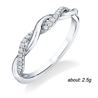 S925 Bạc Đơn Giản Xoắn Micro-Ind Zircon Nhẫn Thời Trang Đơn Giản Quà Tặng Nữ Mặc Hàng Ngày