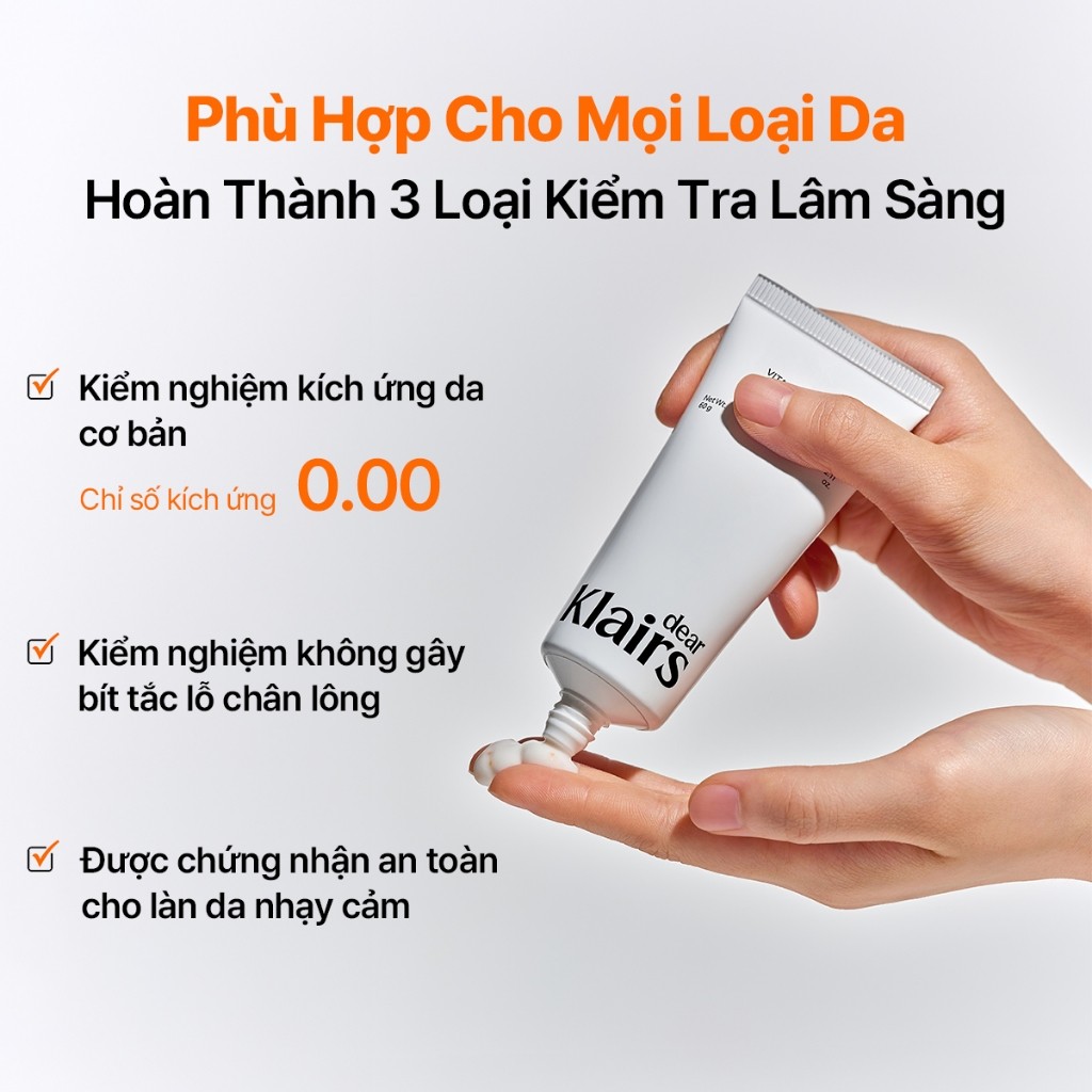 Dear Klairs Kem dưỡng Vitamin Toning Barrier Cream 60g [FS]