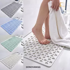Thảm tắm DONOVANQQ, Thảm tắm cốc hút thân thiện với môi trường TPE, Thảm lót chân chống mài mòn Chống khuôn Chống trượt Thảm tắm lỗ tròn Phòng tắm