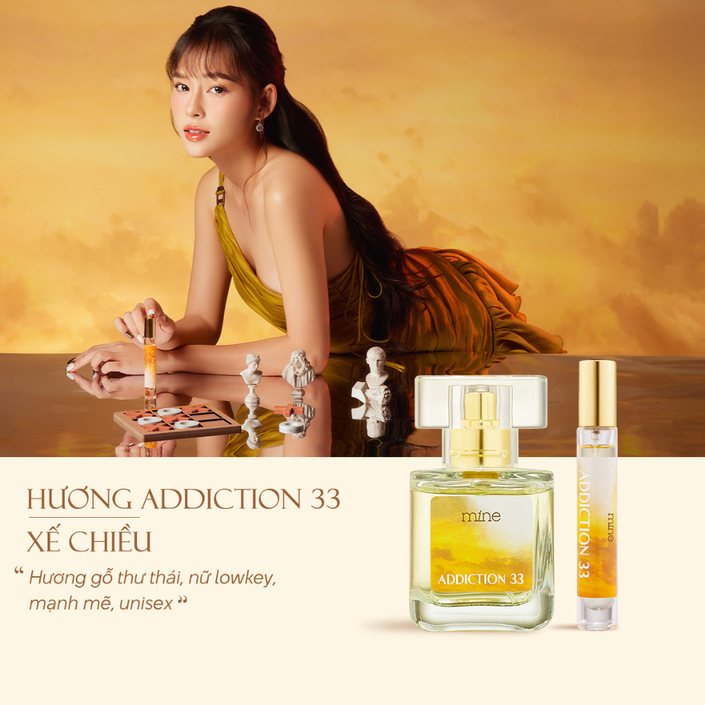 [TẶNG 1 NƯỚC HOA 2ML] Nước Hoa Mine Addiction 33 Hương Gỗ Cao Cấp Từ Thụy Sĩ, Giúp Tạo Cảm Giác Trầm Ấm, Thư Giãn 9ml