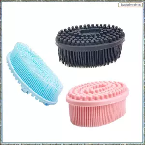 3 Gói Tẩy Tế Bào Chết Toàn Thân Silicone Mềm Loofah Body Scrubber Massage Tắm Dầu Gội Bàn Chải