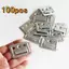100 Chiếc Kẹp Tường WPC Kẹp Kim Loại Cho Wpc Treo Tường Và Trần Sáo Chỉ Trong Nhà Và Ngoài Trời Nhiều Kích Cỡ mới