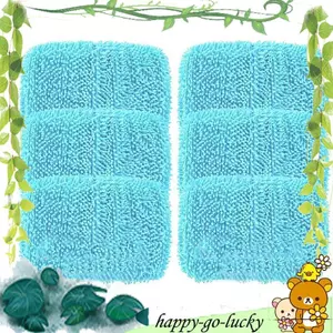 Miếng lau nhà có thể tái sử dụng cho cây lau nhà quét- Miếng ướt có thể giặt được Nạp lại & Vải khô Chenille (6 chiếc)