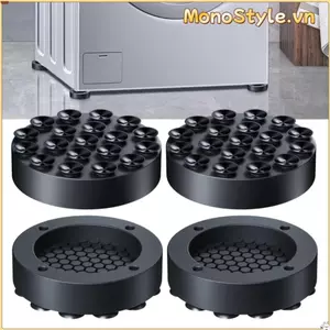 Tấm lót chân máy giặt MONOSTYLE, Tấm lót chân đồ nội thất Tấm hỗ trợ máy giặt chống trượt, Bảo vệ bộ giảm chấn sàn Phụ kiện Đế chống sốc Tấm lót chống rung