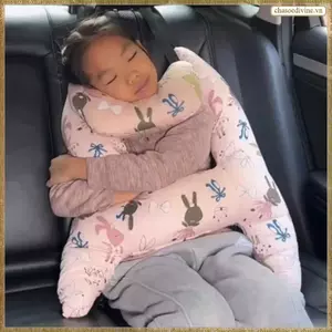 Gối tựa đầu hình chữ H trên ô tô dành cho trẻ em Đầu ngủ an toàn Gối du lịch họa tiết dễ thương Gối đầu cổ an toàn cho trẻ em