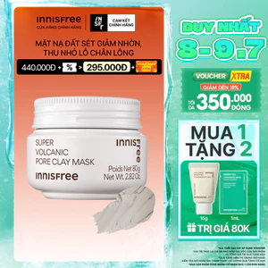 Siêu mặt nạ đất sét tro núi lửa giảm nhờn, thu nhỏ lỗ chân lông INNISFREE Super Volcanic Pore Clay Mask 80G