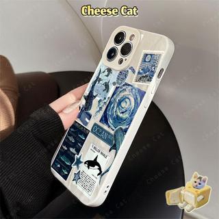 Cá Voi Thẻ 3D Xếp Ly Họa Tiết Ốp Lưng Điện Thoại iPhone 11 12 13 14 15 Plus 16 17 Pro Max Xs Max XR 7 8 Plus SE