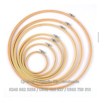 Khung thêu nhựa vân gỗ hình Oval, phụ kiện thêu thùa may vá