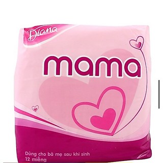 Bỉm Mama, Băng Vệ Sinh Diana Mama Cho Mẹ Sau Sinh Gói 12 Miếng