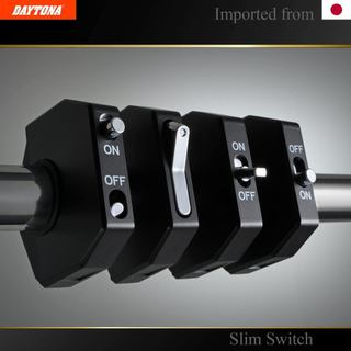 Daytona Motorcycle Switch Clamp - Slim Toggle Type for φ22.2/25.4 Bars 【Model 79340】