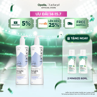 Bộ 2 Sữa tắm Lactacyd Healthy Bright làm đều màu da, mang lại làn da sáng khỏe, rạng rỡ và tự tin
