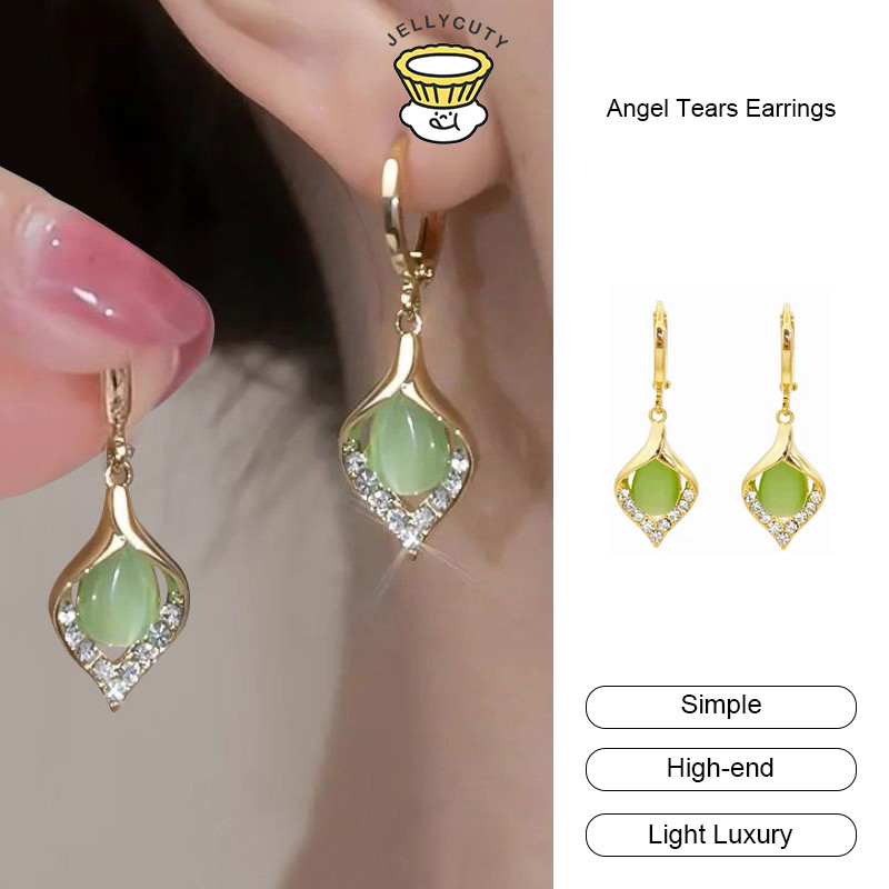 [jell] Bông tai cao cấp Bông tai nước mắt thiên thần nữ Bông tai hình giọt nước sang trọng nhẹ nhàng