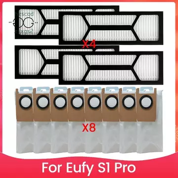 Bộ lọc thay thế Túi đựng bụi cho phụ kiện máy hút bụi S1 Pro Bộ phận thay thế Bộ lọc HEPA & Túi đựng bụi