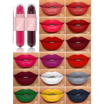 black rouge son bóng black rouge Son Bóng Mặt Son Môi Bóng Hai Trong Một Mờ Vàng Đất Trắng Xanh Tím Xanh Đen Halloween Sân Khấu Tranh D