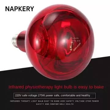 NAPKERY 1 Bóng đèn trị liệu sưởi ấm hồng ngoại, Bóng đèn vật lý trị liệu 275W có thể điều chỉnh, Bóng đèn hồng ngoại giảm đau đầu gối 2023 220V Chăm sóc cơ thể