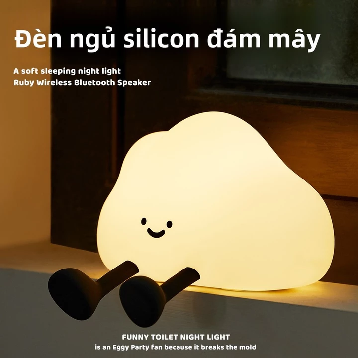 Đám Mây Silicon Đèn Ngủ Phòng Ngủ Ngủ Ngủ Đầu Giường Đèn Ngủ Phòng Trẻ Em Cho Con Bú Bảo Vệ Mắt Đèn Bàn Đèn Ngủ