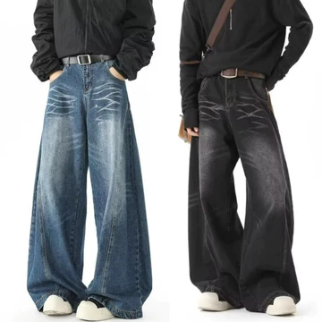 Quần jean nam Quần jean Baggy Quần jean Hip hop Quần jean dáng rộng Phong cách đường phố Quần jean Mỹ