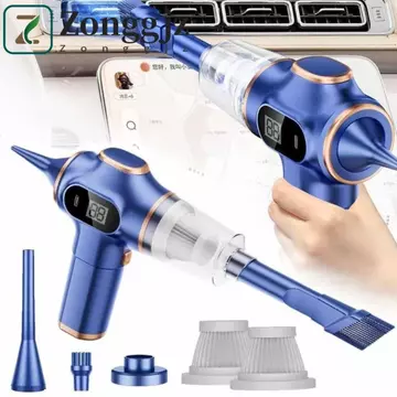 Máy hút bụi ô tô ZONGGJZ, Màn hình LCD Máy hút bụi không dây hút cao 120W, Công suất cao 4500Pa Hút mạnh Sử dụng kép Máy hút bụi cầm tay Bàn phím làm sạch